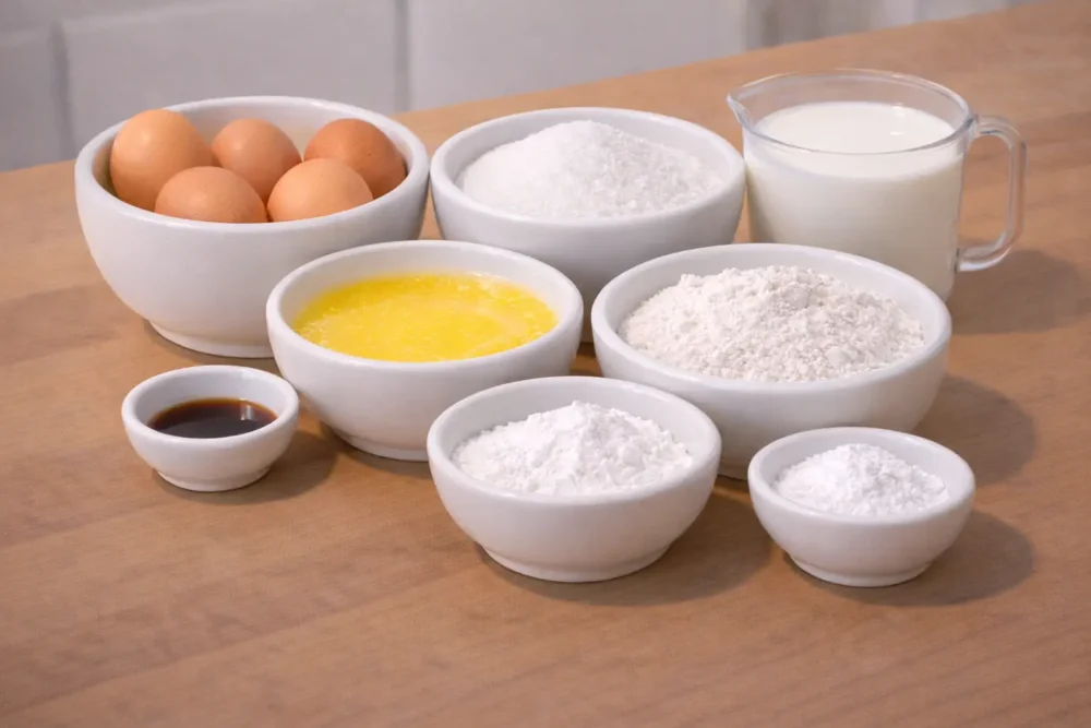 Magic Custard Cake ingredients