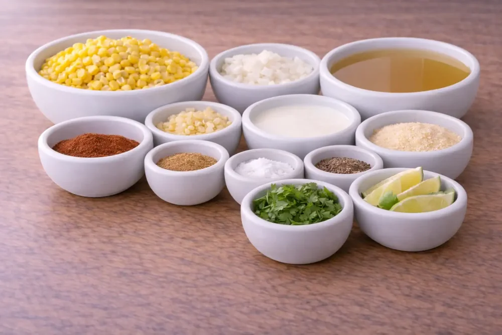 Mexican street corn soup ingredients