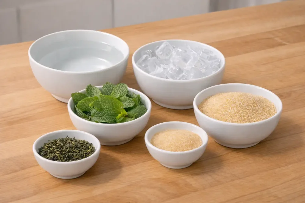 Moroccan Mint Iced Tea: A Refreshing Delight for Any Occasion Moroccan Mint Iced Tea ingredients