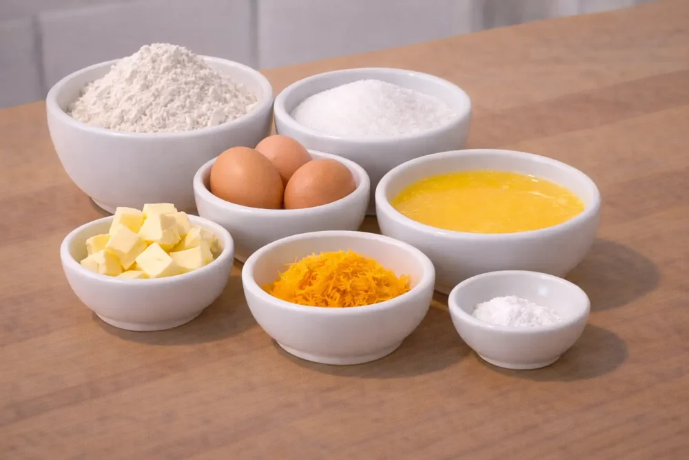 Orange Loaf Cake ingredients