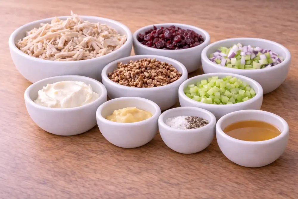 Pecan Cranberry Chicken Salad ingredients