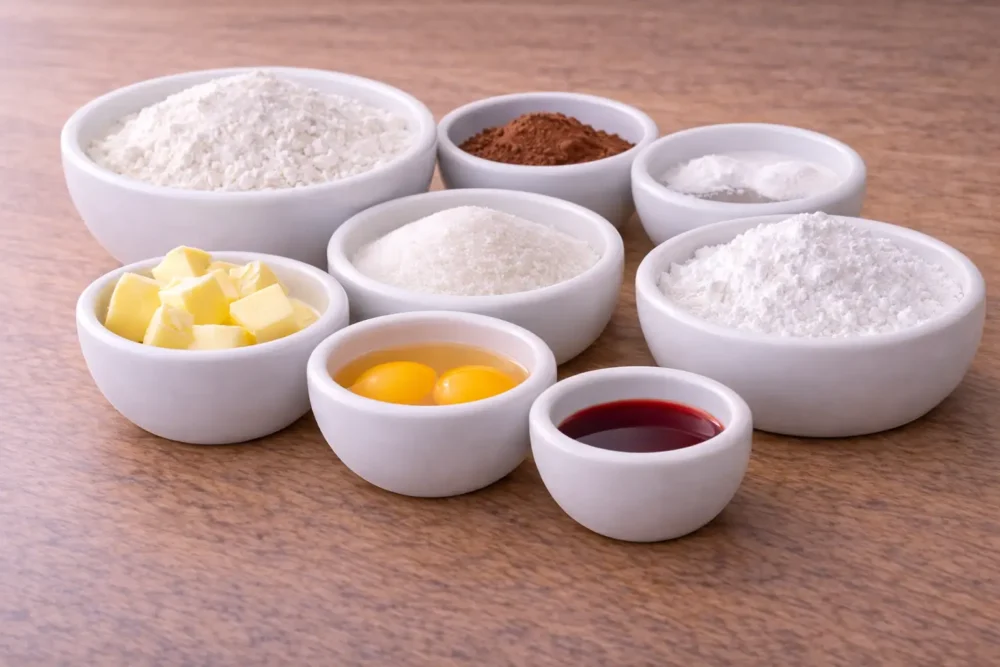 Red Velvet Crinkle Cookies: Soft, Chewy, and Irresistibly Delicious! Red Velvet Crinkle Cookies ingredients