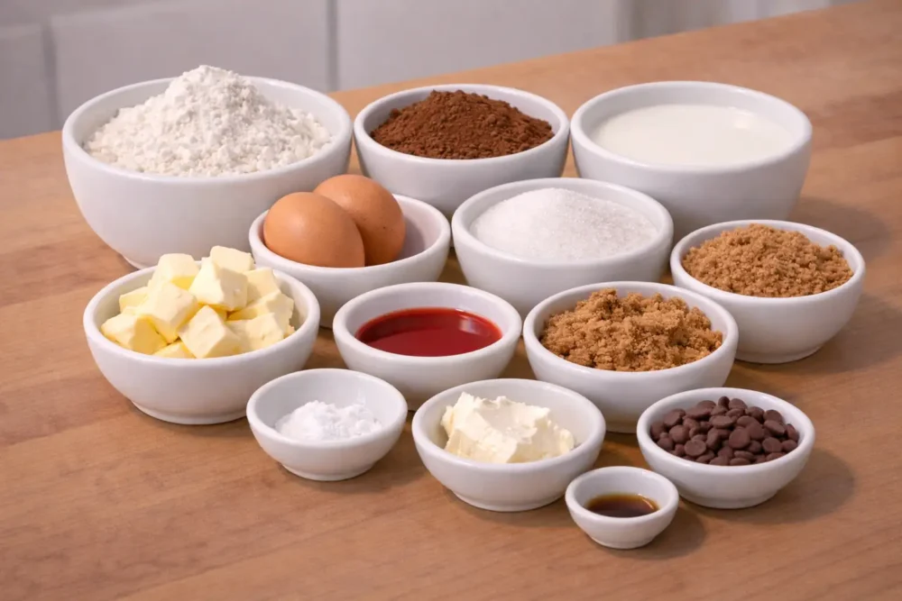 Red Velvet Valentine's Day Cinnamon Rolls ingredients