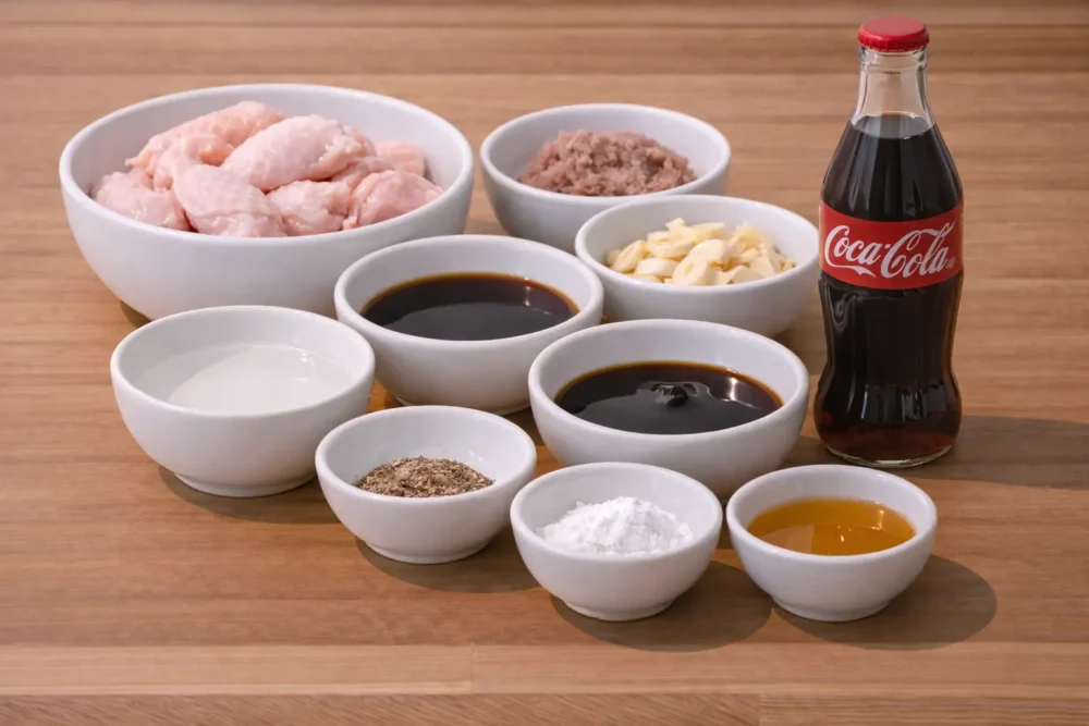 Stuffed Chicken Wings with Shrimp Paste ingredients