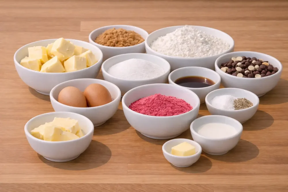 Valentine Ganache Cookies ingredients