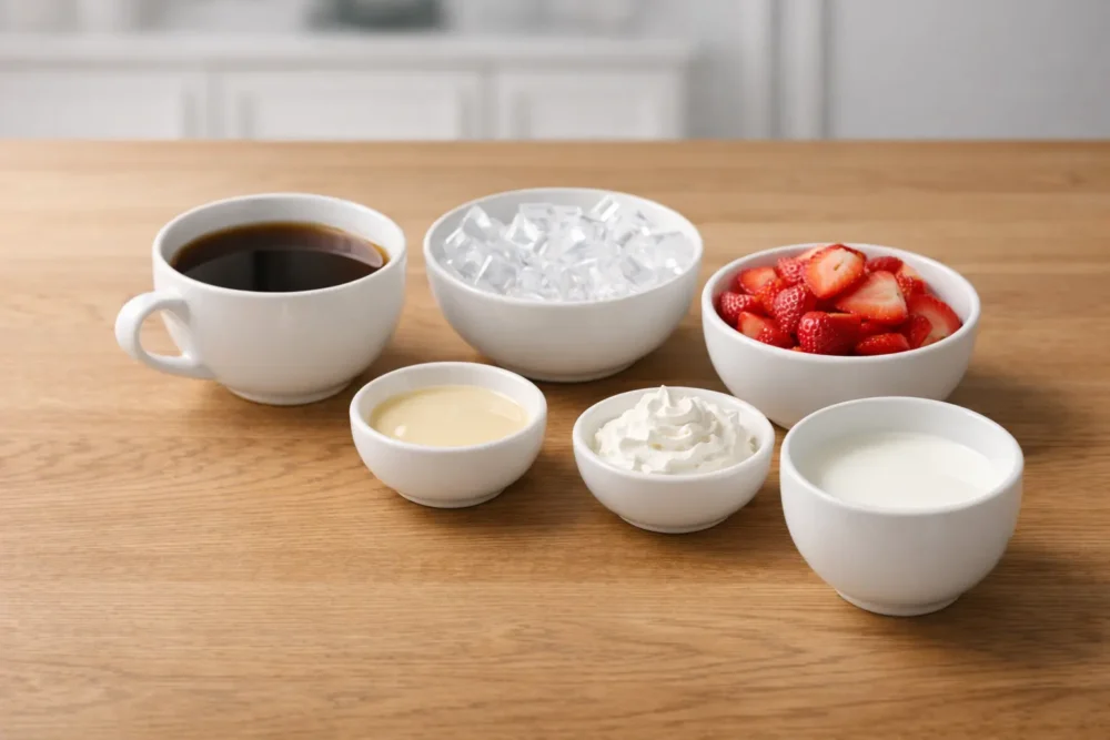 White Chocolate Strawberry Iced Coffee: A Deliciously Refreshing Treat White Chocolate Strawberry Iced Coffee ingredients