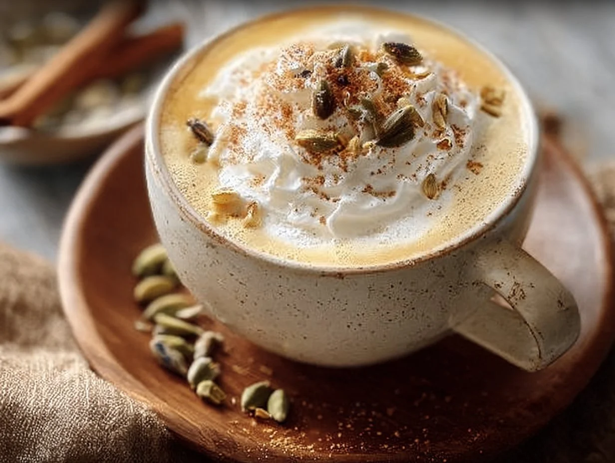 Delicious Autumn Fog Tea Latte with warm spices and creamy texture.