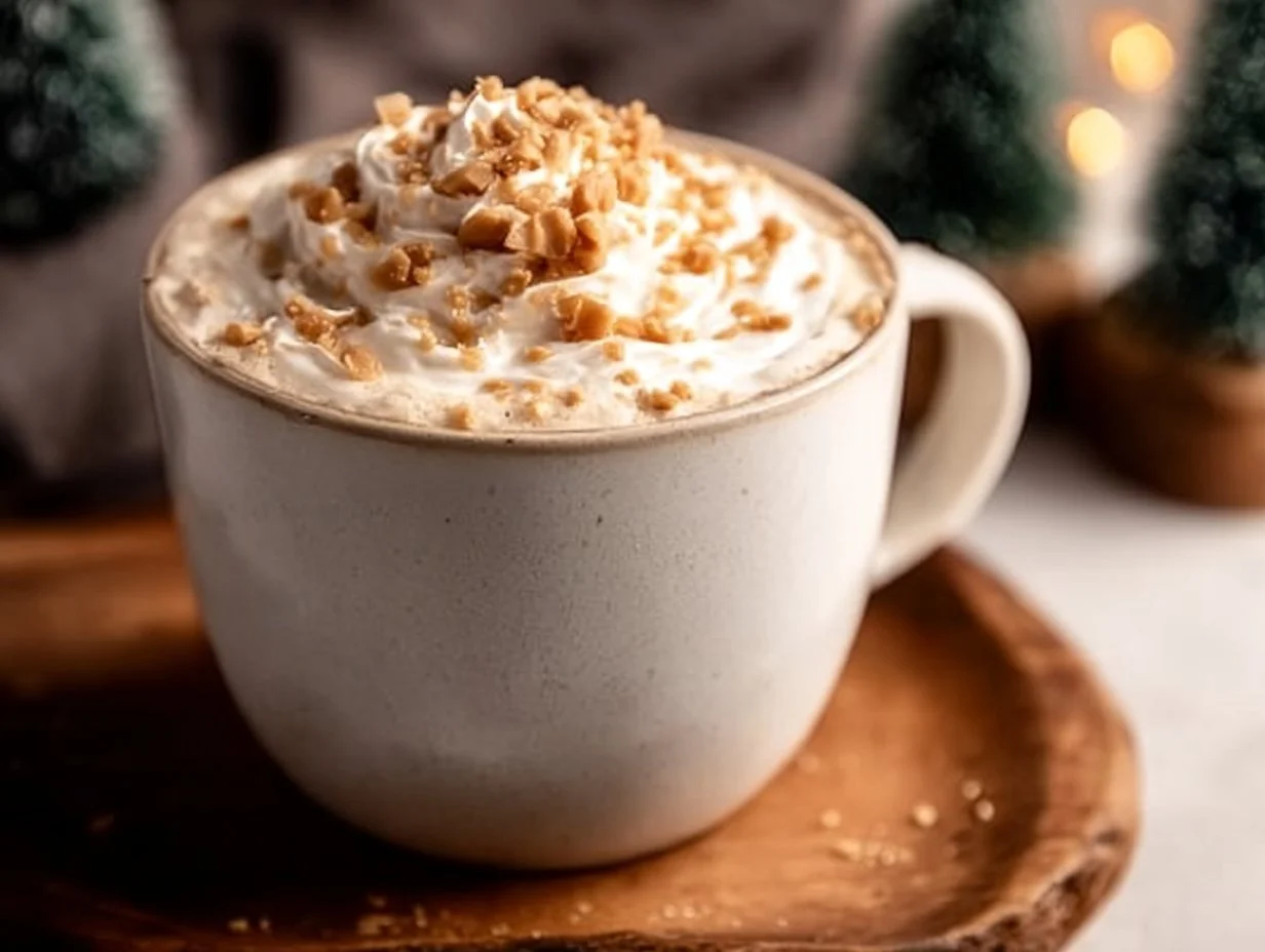 Caramel Burnt Cream Latte - A Deliciously Sweet Coffee Experience Delicious Caramel Burnt Cream Latte in a cozy cafe setting.