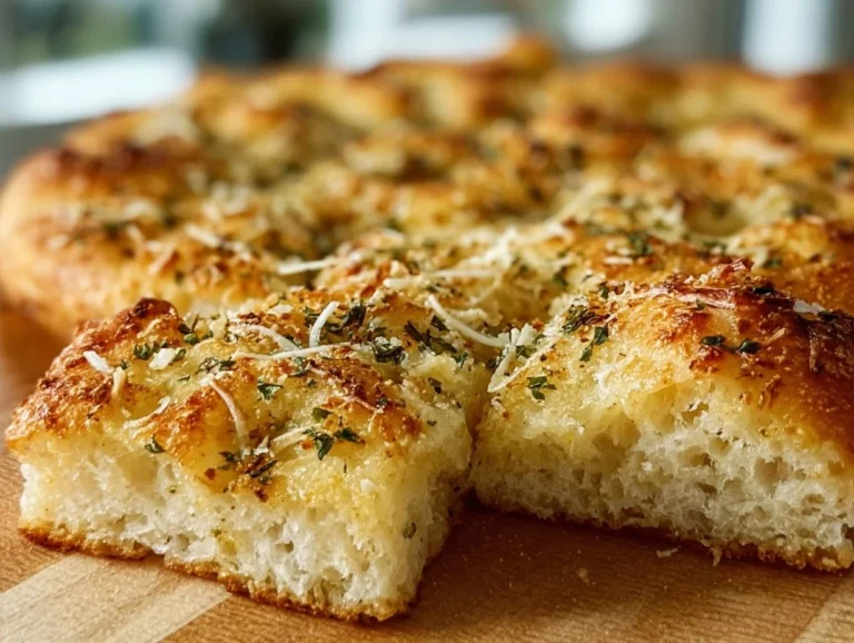 If you are craving an unforgettable homemade bread that is crispy on the outside and soft on the inside, this Crispy and Cheesy Garlic Parmesan Focaccia Bread will surely delight you. With its easy preparation and rich flavors, it’s perfect for any meal or as a standalone treat. garlic parmesan focaccia
