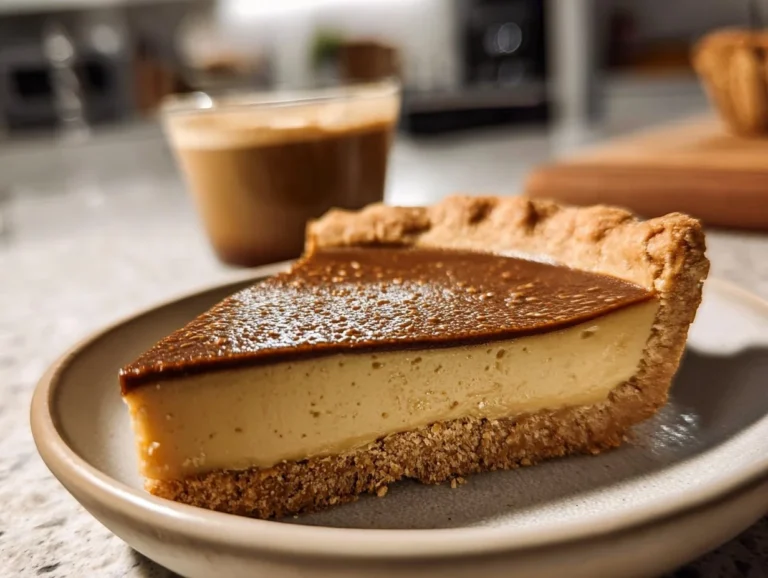 This Espresso Custard Pie is a dreamy dessert that combines rich espresso flavor with creamy coconut milk. It's vegan, simple to make, and perfect for any occasion! Espresso Custard Pie