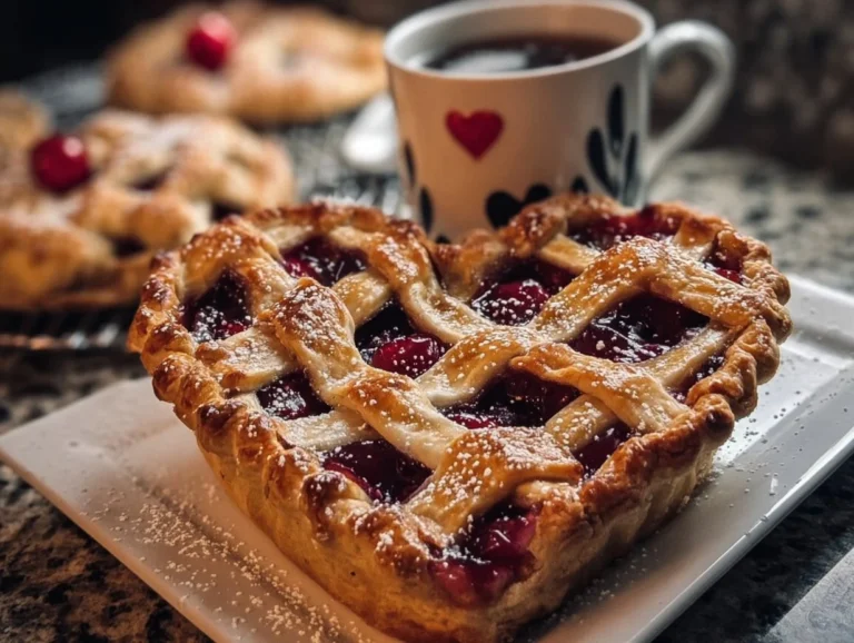 Heart Shaped Cherry Pie: A Sweet Delight for Your Loved Ones Exquisite and charming, the heart shaped cherry pie is the perfect homemade treat for sharing on special occasions or simply to indulge yourself. With flavors that evoke feelings of nostalgia, this recipe is easy and fun to make. Heart Shaped Cherry Pie
