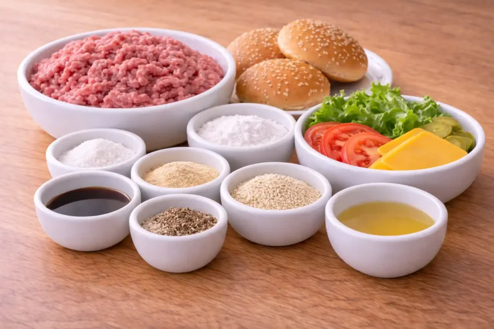 homemade burgers ingredients