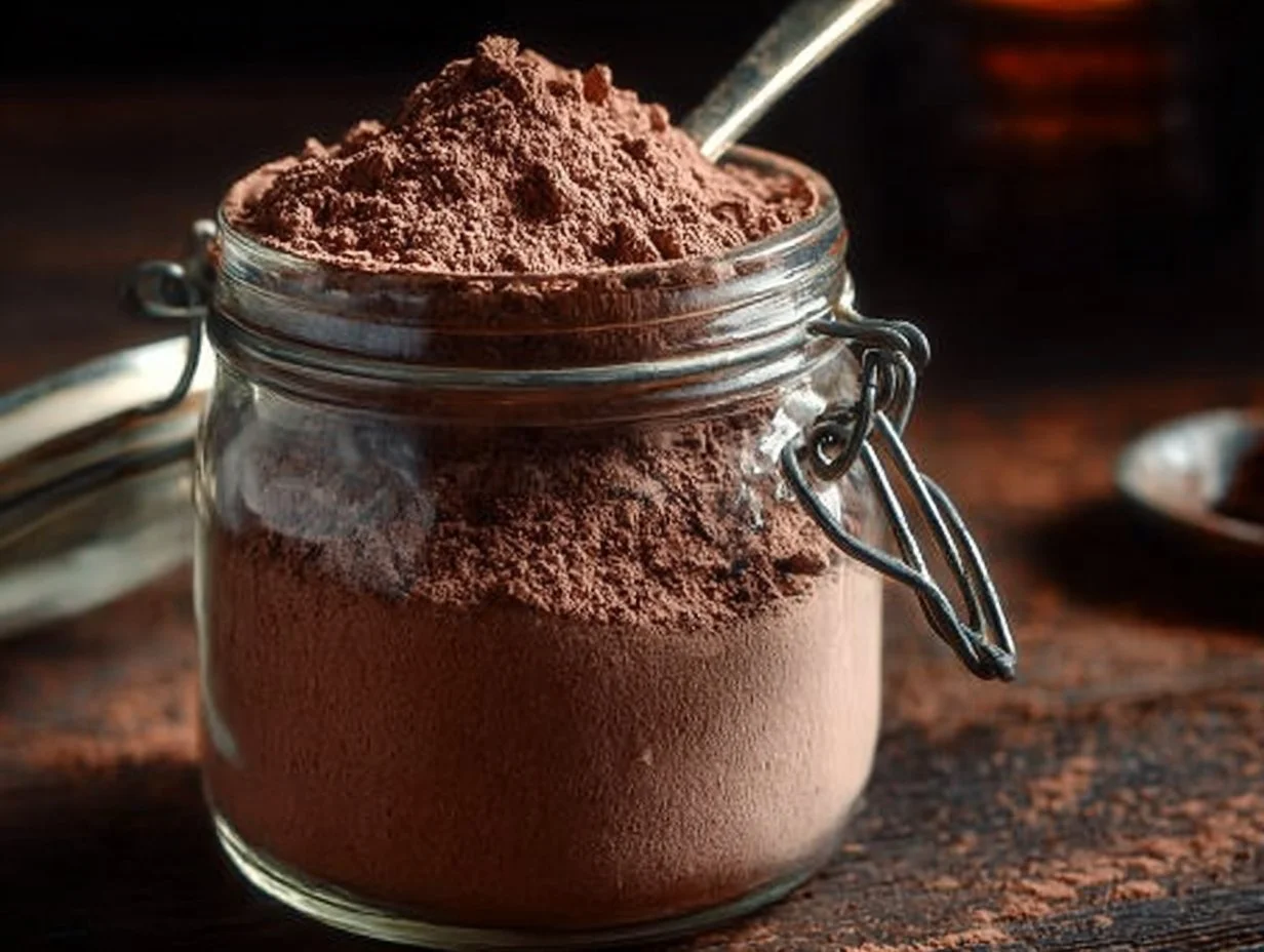 Delicious homemade hot cocoa mix in a cozy mug with marshmallows