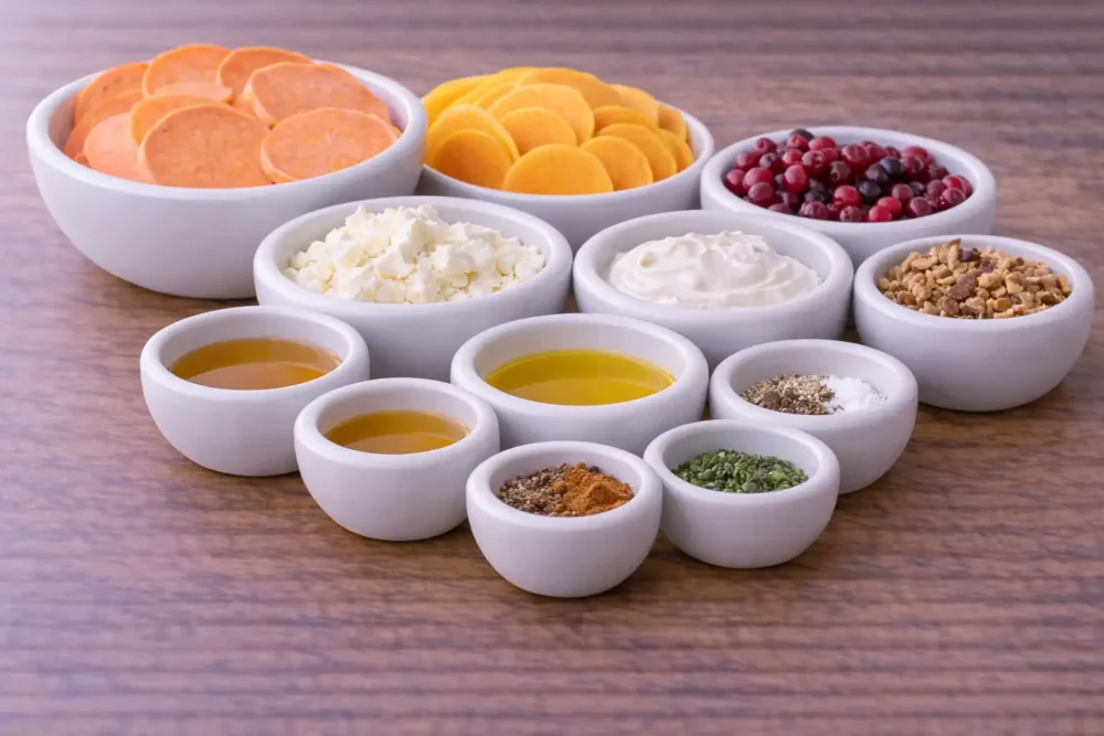 layered vegetable lasagna ingredients