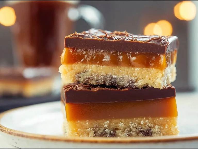 Treat yourself to a slice of luxury with homemade Millionaire’s Bars. This indulgent dessert features buttery crust, rich caramel, and silky chocolate ganache, making it the perfect treat for any occasion. Millionaire’s Bar