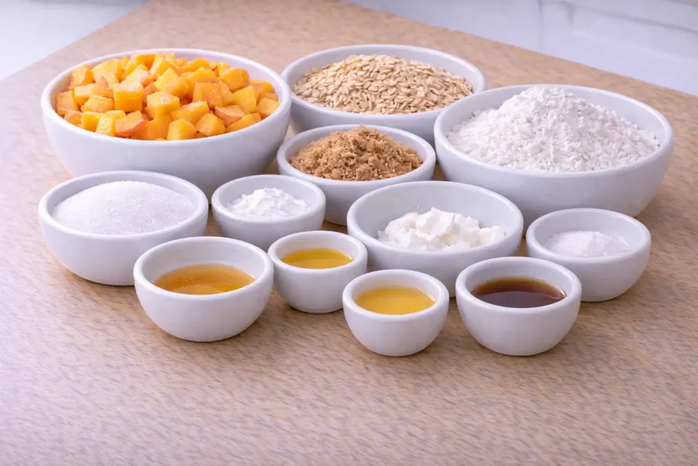 peach crumb bars ingredients