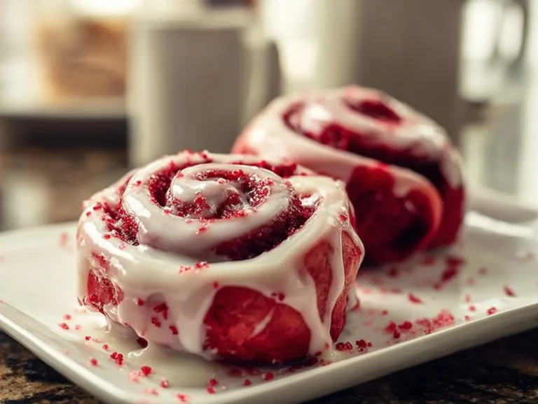 An exquisite blend of rich cocoa, festive red coloring, and creamy frosting brings together the ultimate Valentine's treat. These Red Velvet Valentine's Day Cinnamon Rolls are simple yet divine, perfect for sharing love and sweetness! Red Velvet Valentine's Day Cinnamon Rolls
