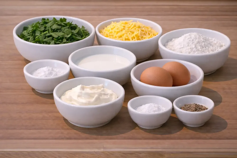 spinach muffins ingredients
