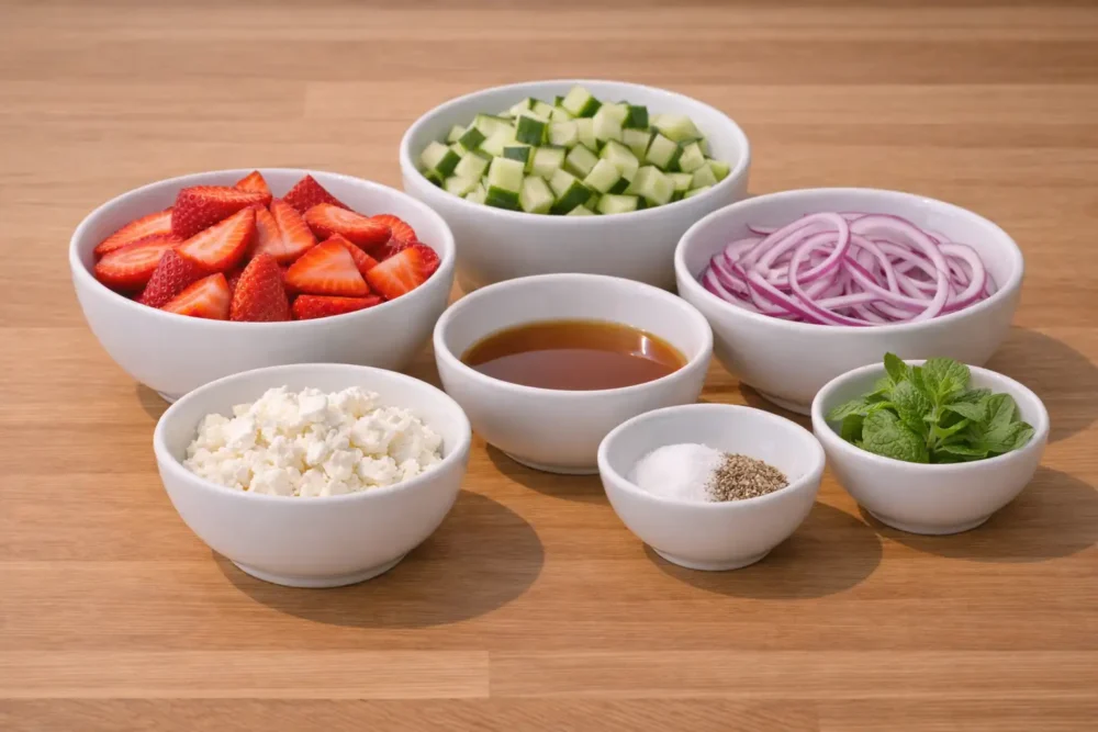 strawberry cucumber salad ingredients