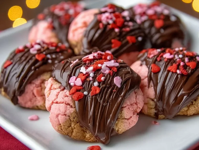 Indulge your sweet tooth this Valentine's Day with delightful Chocolate Covered Strawberry Cookies that combine rich cocoa flavors and fruity freshness. Easy to make, these cookies are perfect for sharing with loved ones. chocolate covered strawberry cookies