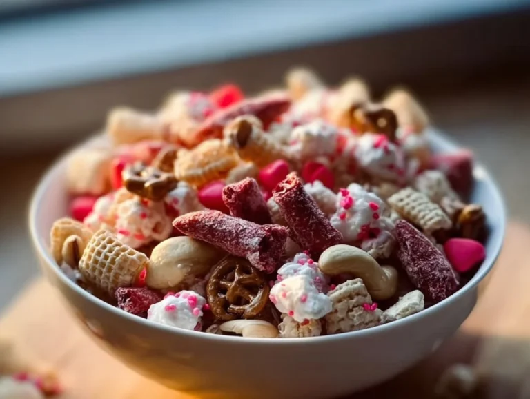 This Valentine’s Day Snack Mix is a joyful medley of sweet and salty bites, perfect for gatherings or cozy nights in. With easy-to-find ingredients and a sprinkle of love, it's sure to please everyone! snack mix