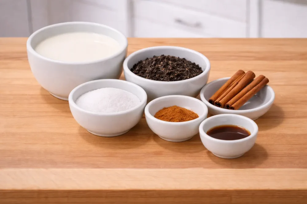 vanilla cinnamon milk tea ingredients