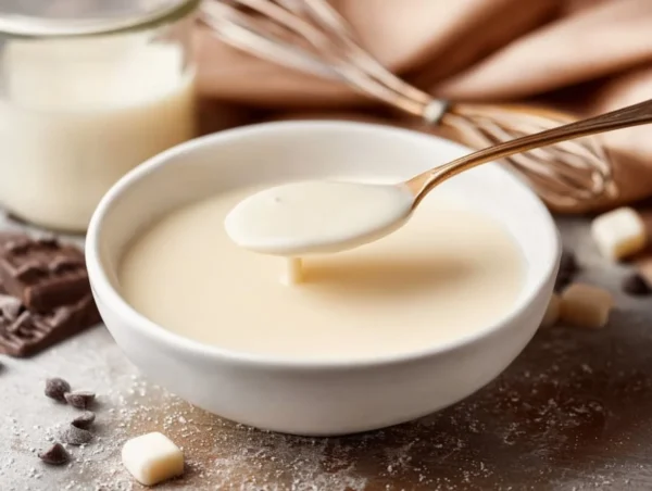 White Chocolate Mocha Sauce Recipe – A Deliciously Sweet Indulgence Delicious White Chocolate Mocha Sauce drizzled over a coffee drink