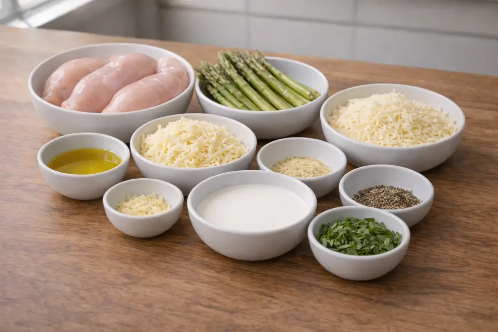 Creamy Baked Chicken and Asparagus: A Simple Comfort Dish Baked Chicken with Asparagus ingredients