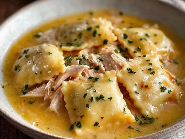 Quick and easy Chicken and Dumplings served in a bowl