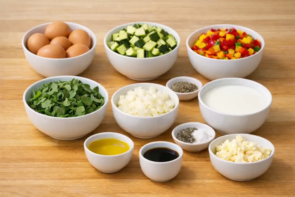 Garden Veggie Frittata ingredients