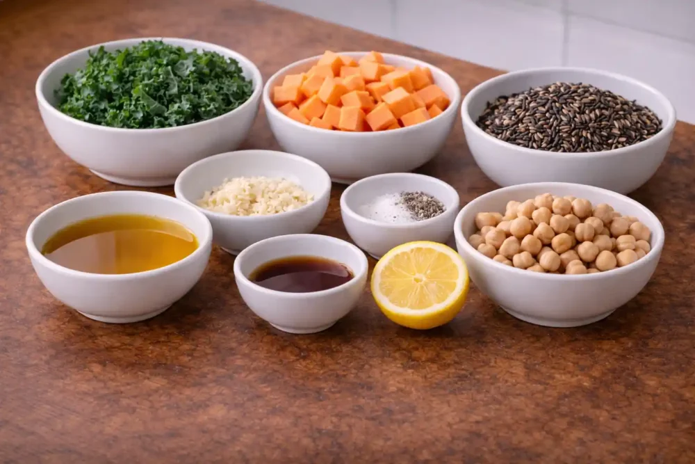 Kale & Sweet Potato Wild Rice Bowl: A Wholesome Delight for All Kale & Sweet Potato Wild Rice Bowl