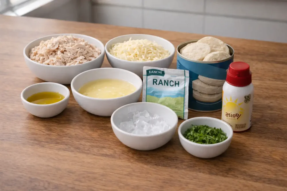 Mozzarella and Ranch Chicken Bombs ingredients