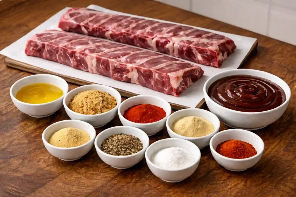 Oven Baked Barbecue Ribs ingredients