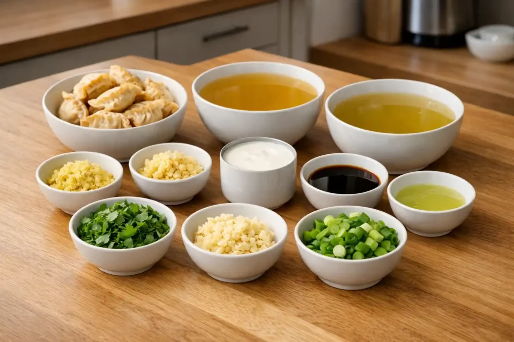 Thai Potsticker Soup ingredients