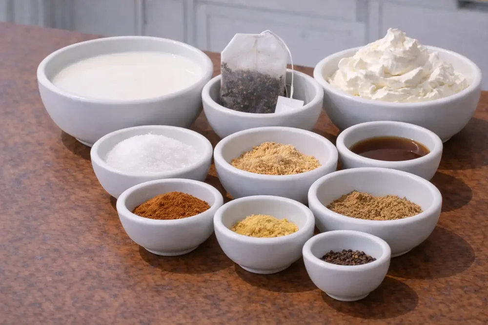 Vanilla Chai Latte ingredients