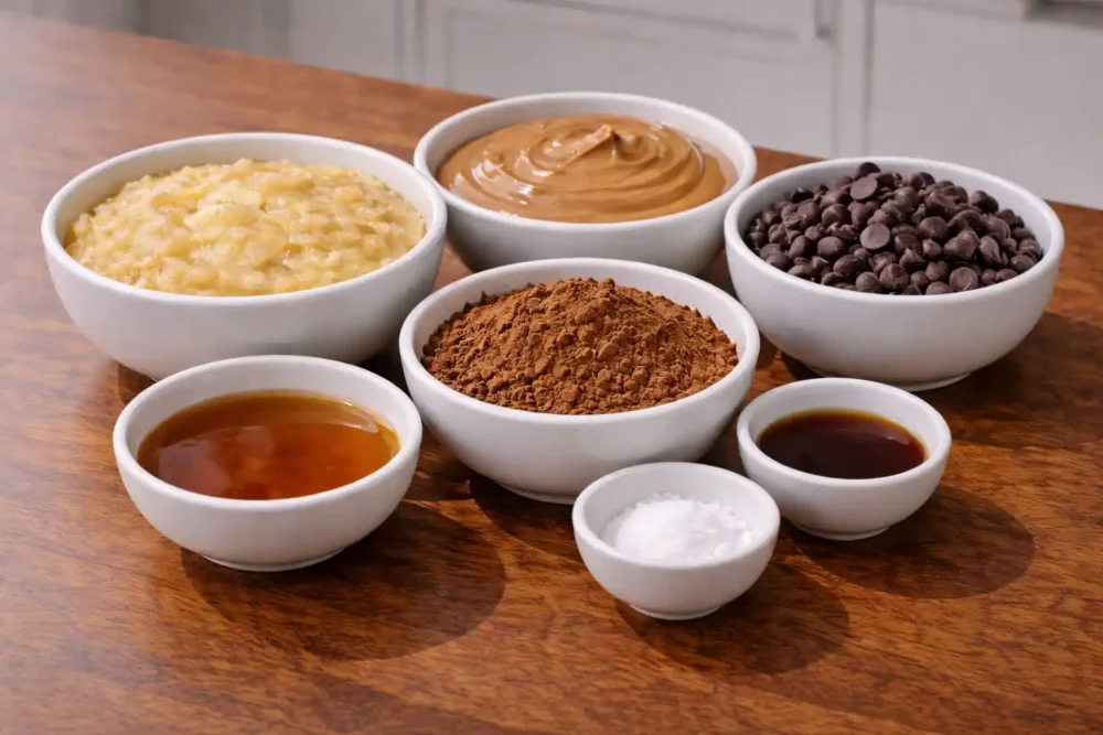 Vegan Flourless Banana Brownies ingredients