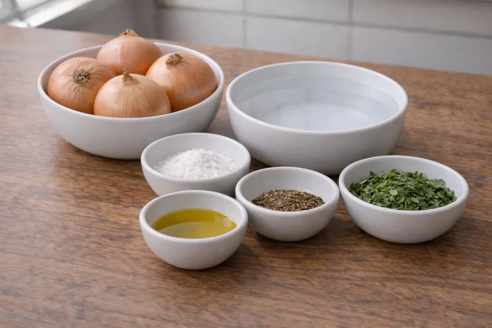 onion boil dish fingredients