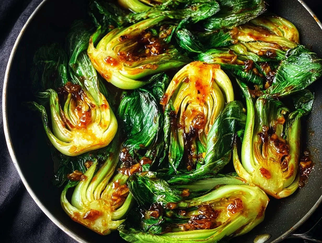Bok Choy Stir Fry with vibrant vegetables in a pan