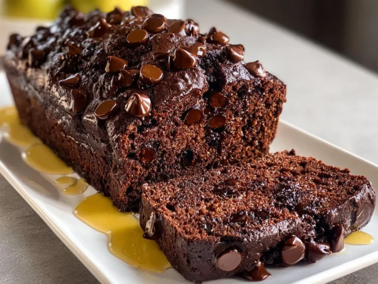 Chocolate Banana Protein Bread, healthy and high-protein dessert option
