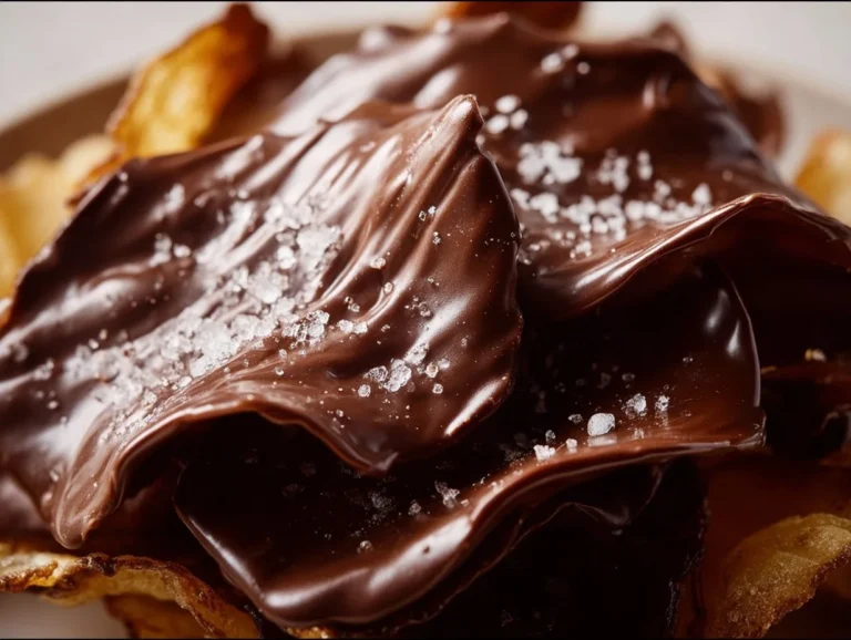 Delicious Chocolate Potato Chip Bark with crispy potato chips