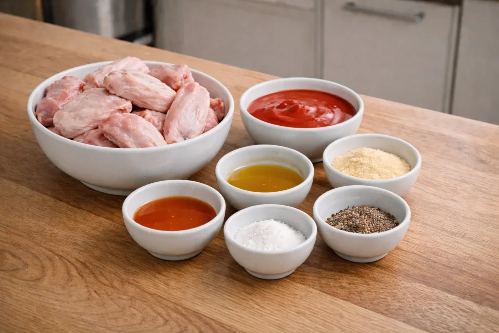 Crispy hot wings ingredients