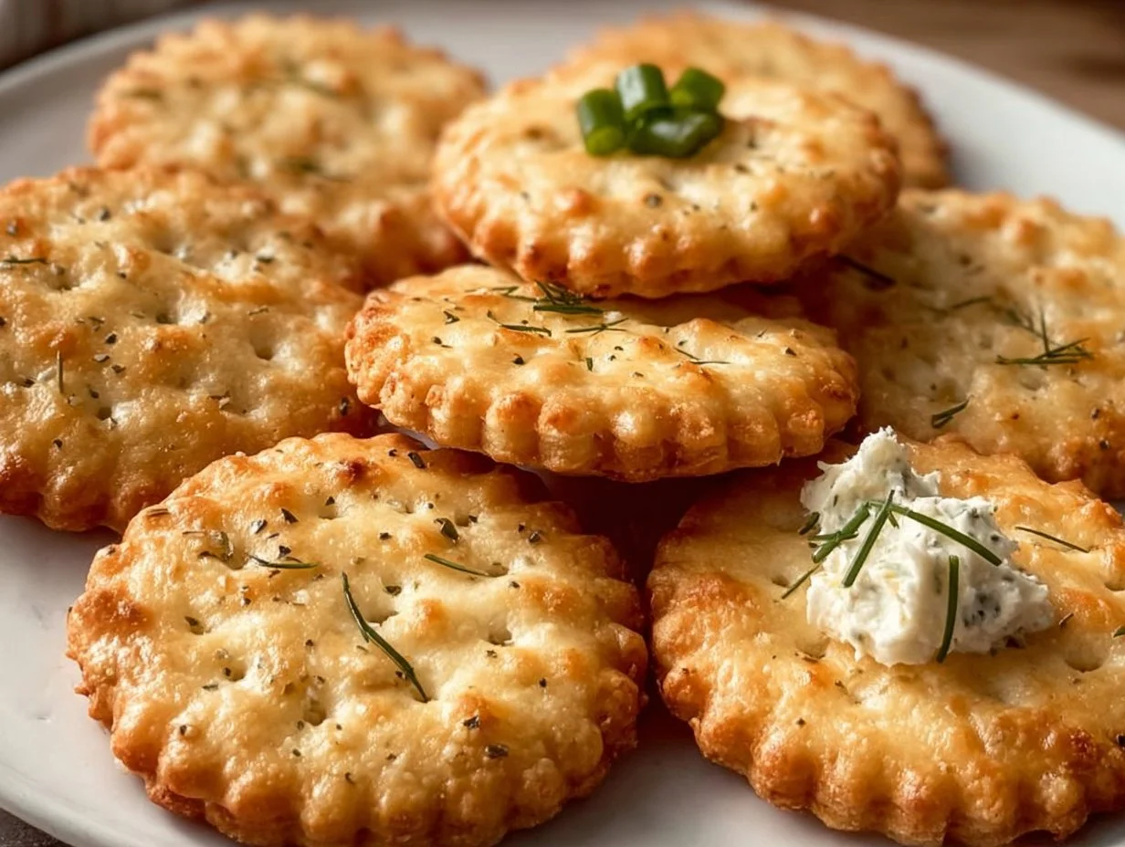 Tasty Dill Pickle Ritz Bites served as a snack or appetizer