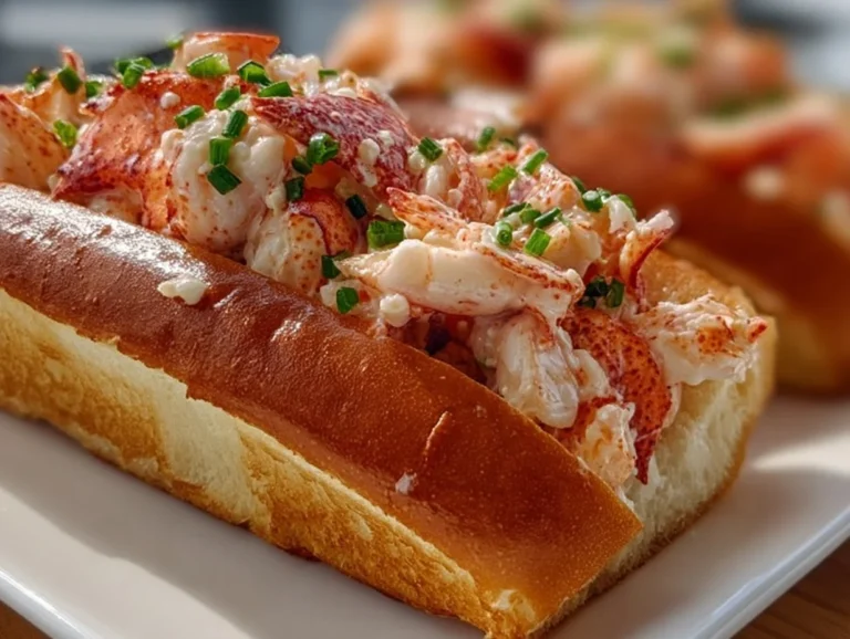Easy Connecticut Lobster Roll: A Delightful Seafood Treat Delicious Connecticut lobster roll served on a fresh bun