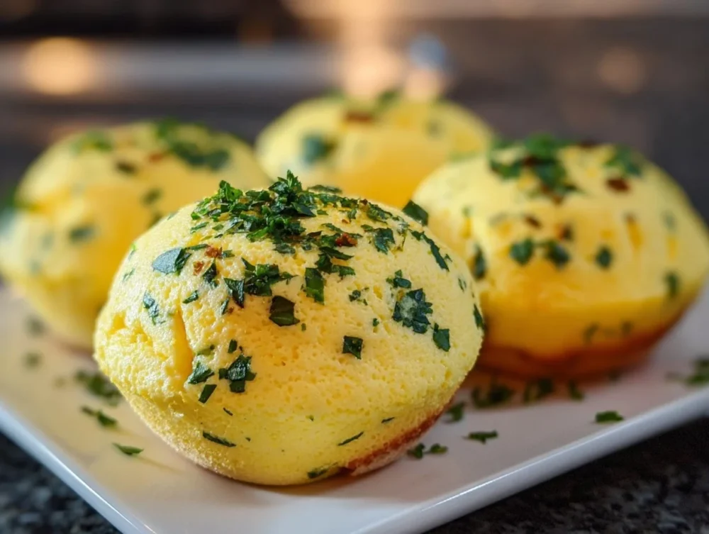 Easy Ricotta Egg Bites: Simple Recipe For Flavorful Breakfast Easy ricotta egg bites served on a plate with fresh herbs and cherry tomatoes
