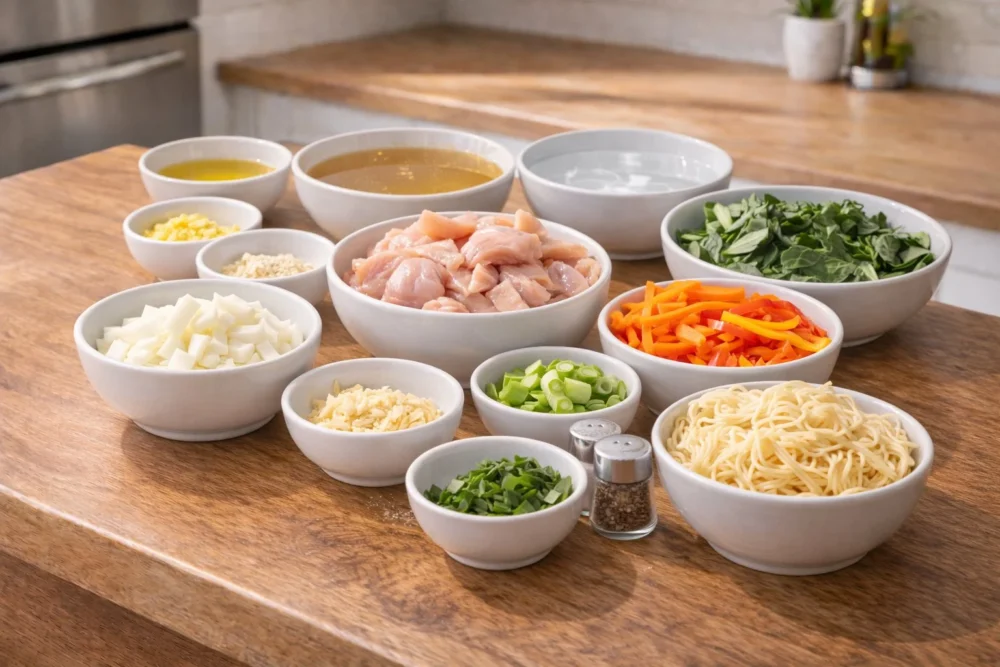 Ginger Garlic Chicken Noodle Soup