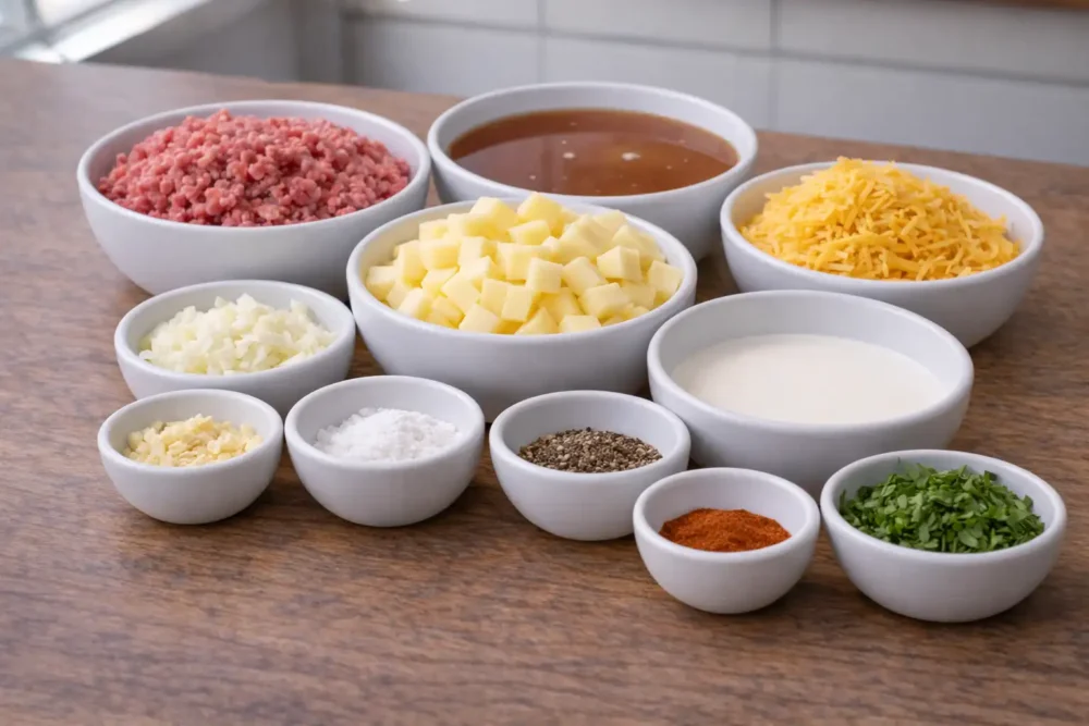 Creamy Hamburger Potato Soup: A Comforting Classic Loaded with Flavor! hamburger potato soup ingredients