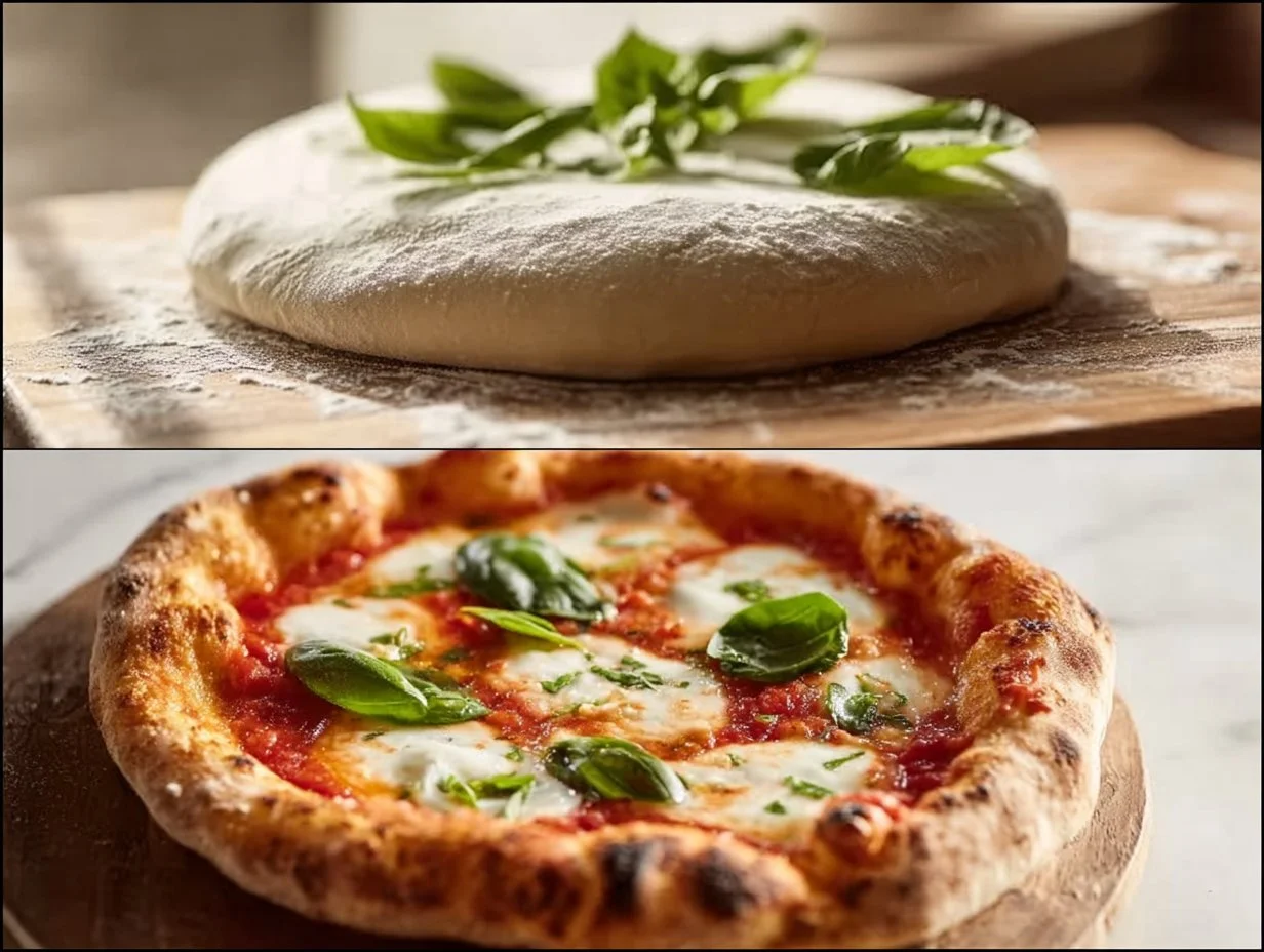 My Favorite Artisan Pizza Dough for Quiet Friday Nights Delicious homemade pizza baked to perfection with fresh ingredients.
