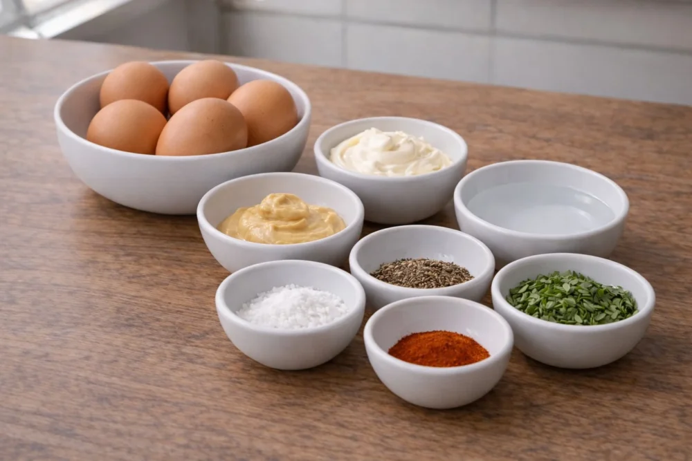 Million Dollar deviled eggs ingredients