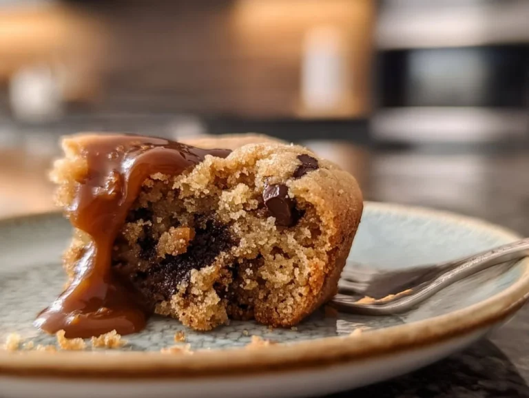 Mug Salted Caramel Chocolate Chip Cookie: Quick, Easy, and Delicious! Mug Salted Caramel Chocolate Chip Cookie topped with chocolate chips