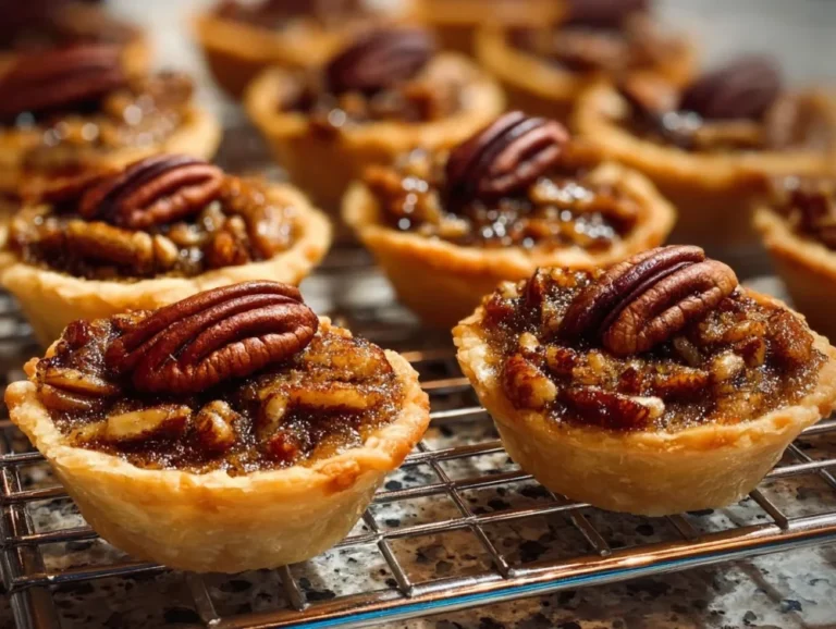 A bite-sized version of the classic pecan pie, Old Fashioned Pecan Tassies are rich, buttery, and perfectly sized for gatherings. This easy recipe will have you reminiscing about family gatherings, filling your home with delightful scents of caramel, sugar, and toasted pecans. pecan tassies